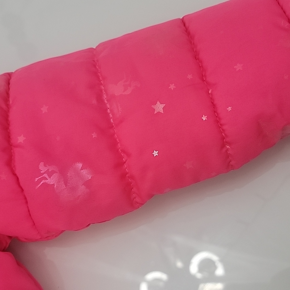 Limited Too hot pink iridescent unicorn puffer coat - Picture 5 of 10
